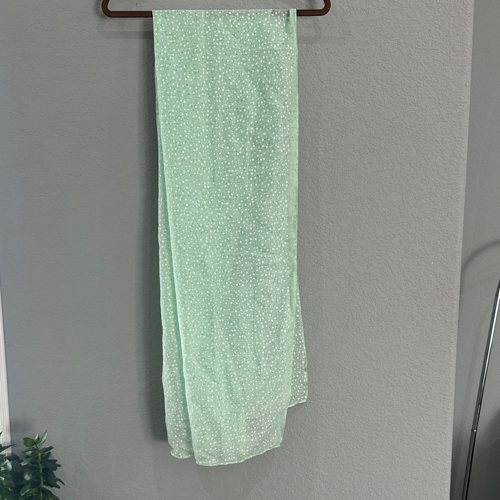 Mint Green Polka Dot Scarf